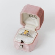 八角形鎖扣 復古風格 絲絨戒指盒 - 手作鐫刻訂製款