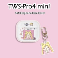 【Fast Shipment】For TWS-Pro4 mini Case Transparent cartoon Soft Silicone Earphone Case Casing Cover