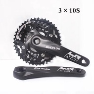 BUCKLOS 104/64 จักรยาน Crankset 2*10 3*10 3*9 ความเร็วจักรยานเสือภูเขา Crankset 104BCD 64BCD 22/26/3