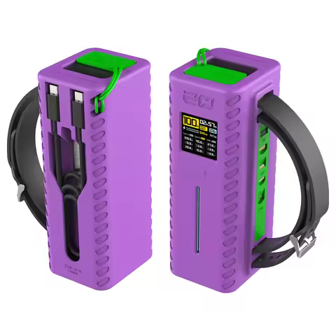 Silicone Cases for CUKTECH 20 Power Bank 140W 25,000mAh Portable Laptop Charger Cover Bags with Stra