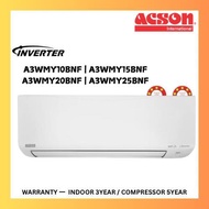 Acson Inverter 4star R32 Air-Conditioners 1.0hp_1.5hp_2.0hp_2.5hp(A3WMY_BNF) WARRANTY IN 3YEAR / OUT