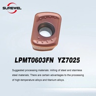 SUREWEL LPNW0603 LPMT0603 Carbide High Feed Milling Cutter Inserts CNC Thread Milling Cutter Head In