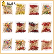 SUER Cocktail Fork, Wooden Picnic Party Supplies Bamboo Pick,  Disposable Cocktail Pick Picnic Weddi