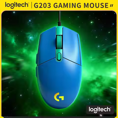 Logitech G203 Prodigy Wired Gaming Mouse 8000 DPI RGB Lighting 6 Buttons On-Board Memory 2.1m Cable 