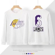 🏀詹皇LeBron James詹姆斯長袖純棉T恤上衛衣🏀NBA湖人隊Adidas愛迪達運動籃球衣服圓領大學T男裝16