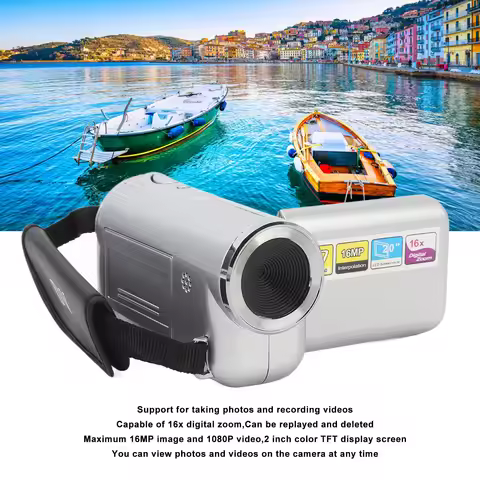 1080P Kids Camera Kids Camera Kids Video Camera 16MP 1080P HD 16X 2.0 Inch Color Screen Digital Vide