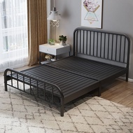 Foldable Bed Single Metal Bed Frame Single Iron Bed Bed  Delivery To SG Household Double Bed Iron Bed Student Bed Simple Moisture-Proof 单人床