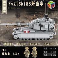 Creative Building Blocks moc World War II Hyundai Tank Future Model Military War UK Fv215b183 Destro