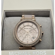 MICHAEL KORS Parker Blush Dial Rose Gold Tone Blush Acetate Watch  MK5896 As the Picture One