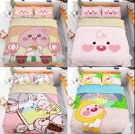 kakao friends 春值 床單套裝 床上用品 ryan apeach 屁桃 四件套 床笠 枕頭 桃子