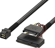LINKUP - Internal 16G U.2 Cable (85Ξ© 85ohm PCIe Gen 4 Mini SAS HD to U.2/SFF-8643 to SFF-8639 Cable)