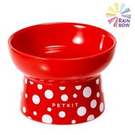 PETKIT - 紅色波點陶瓷高腳碗(平行進口)