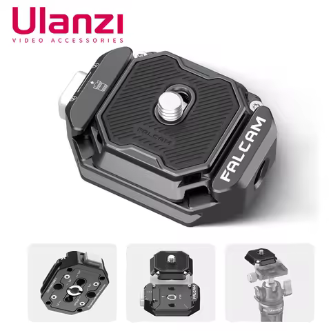 Ulanzi FALCAM F38 Non-slip Quick Release Plate Base Arca-swiss Shoulder 1/4" 3/8" Screw Straps Holes