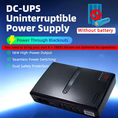 DC18W/36W DC1018L/DC1036L 1A/2A 5V/9V/12V Large Capacity Multipurpose Mini Portable UPS Backup Power