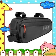 39A- Bike Frame Bag, Waterproof Bicycle Bag with Two Side Pockets, Bike Tube Storage Pouch for Mountain Road Bike