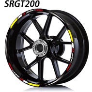 For Aprilia SRGT200 SR GT 200 Motorcycle Wheel Rim Sticker Reflective Hub Stripe Tape Accessories Wa