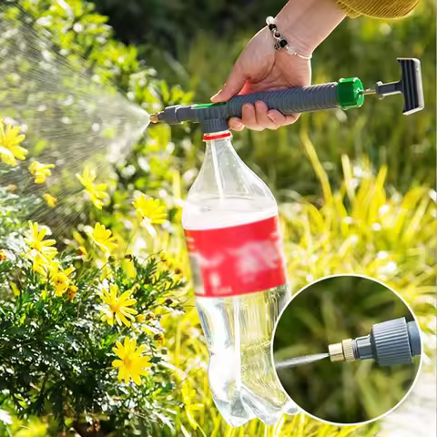 Water Bottle Air Pump High Pressure Air Pump Manual Sprayer Adjustable Spray Head Garden Watering To