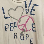 bossini字母love peace短袖T恤上衣