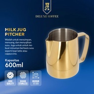 deluxe Coffee Golden Milk Jug Latte Art Espresso Coffee Latte Art Barista Milk Pitcher Gold