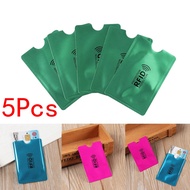 5 Pcs Men Anti Rfid Wallet Blocking Reader Lock Bank Card Holder Id Bank Card Case Protection Metal 
