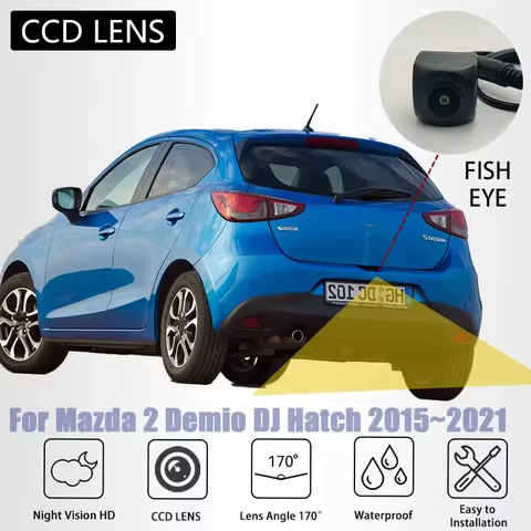 Rear View Camera For Mazda 2 Demio DJ Hatch accessories 2015~2025 Work With Factory Unit Backup Reve