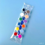 🚓12Color Acrylic Pigment Strip3mlSix-Piece Two-Piece Brush Bag Painting Graffiti Plaster Doll Kite Painting