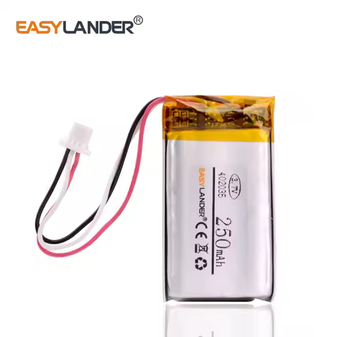 Silicone Wires JST1.0 3P 3.7V 300mAh 402035 Lithium Polymer LiPo battery for Bluetooth Xiaomi Yi sma