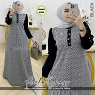 Gamis dress wanita ALEXA DRESS bahan knit premium,by Athaya hijab