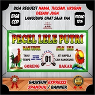Spanduk Banner Backdrop Pecel Lele Berkualitas Murah Custom / Banner Jualan Pecel Lele Backdrop