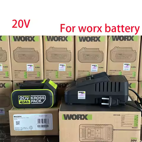 100% Original 20V 4.0ah 6.0Ah 8.0Ah Replacement Battery for WORX Series Power Tools with WA3016 WA30