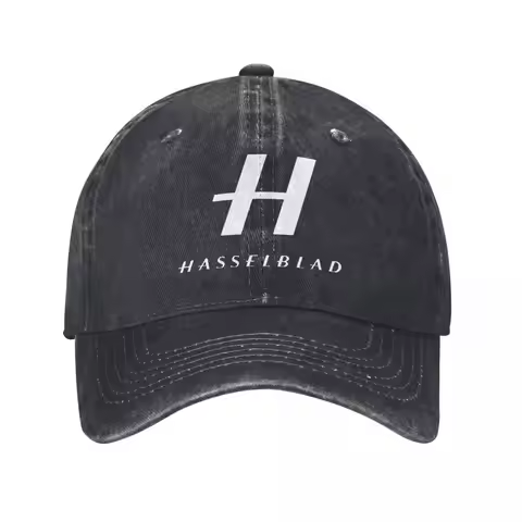Hasselblad, The Professionals, Logo Print, Minimalist denim Hat Lightweight Hats Woman Baseball Cap 