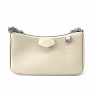 Louis Vuitton lv 白色 easy pouch 帶肩帶 牛皮 肩背包