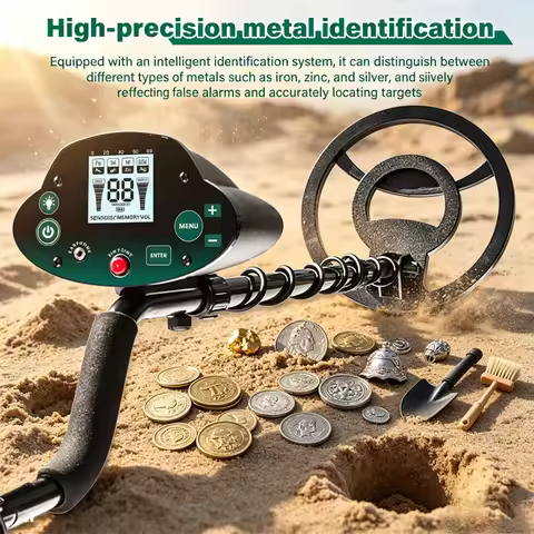 8 Inch IP68 Waterproof Search Coil Metal Detector MD-5030P High Accuracy Disc Notch Pinpoint Modes F