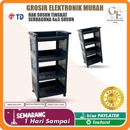 Multipurpose Plastic Tiered Shelf 4 tiers 5 tiers/ tiers