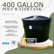 Free Delivery Deluxe Poly Water Tank Hitam Tangki Air 400Gallon Outdoor Tank