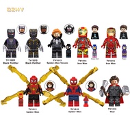 Super Heroes Ultron Iron Spider Venom Morgan Stark Pepper Man Movie Mini Building Blocks Figures Kids Gift Toys