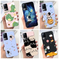 For Vivo V21e V2061 Casing Cute Funny Astronaut Cartoon Silicone Soft Cover For Vivo V21e 4G V 21e V