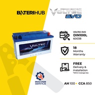 [Installation Provided] Bateri Kereta DIN100L | 60038 | Voltec EVO | Car Battery DIN100 BateriHub
