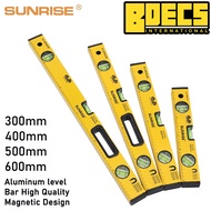 Sunrise Aluminum Level Bar magnetic High Quality Heavy Duty (30cm 40cm 50cm 60cm) I bdecs