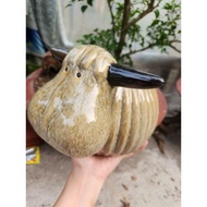 Terracotta pot - enameled pumpkin buffalo pot with 10cm mouth