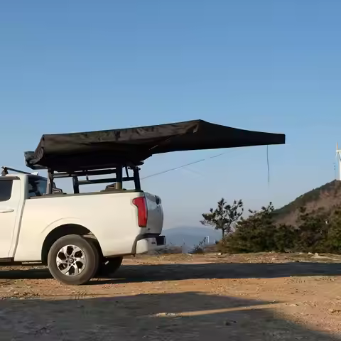 WJW DZ LW Advanced Car Awning 180 Degree Retractable Car Side Awning PU2000mm UV50 With Waterproof S