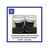 (CLEARANCE) EDGE CHECK 3C BLOOD GLUCOSE TEST STRIPS (TD-4222A) EXPIRY: 12/1/2025