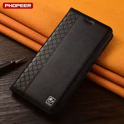 Luxurious Real Leather Wallet Phone Cases For Xiaomi Mi A1 A2 A3 5X 6X CC9 CC9e Note 2 3 10 Pro Lite