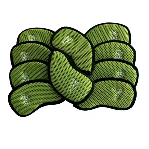 Golf Irons Head Covers 10pcs/set Two Sides Numbers Mesh Golf Iron Headcovers 5 Colours Golf Club Hea