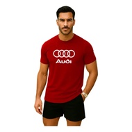 Trendy men's T-shirt Fours Audi T-shirt Men's cotton Short Sleeve T-shirt
