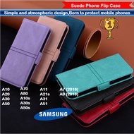 Flip Leather Case Samsung A10S A10 A20 A30s A50s A70 A80 A11 A31 A51 Shell Magnetic Card Slots Line Wallet Cover Casing