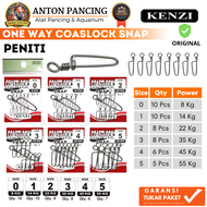 Peniti Pancing One Way Coastlock Snap Ukuran 0 1 2 3 4 5 Untuk Pelampung Dan Kail - Anton Pancing