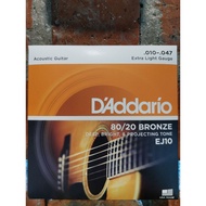 EJ10 80/20 Bronze Acoustic Guitar strings 10-47 gauge
