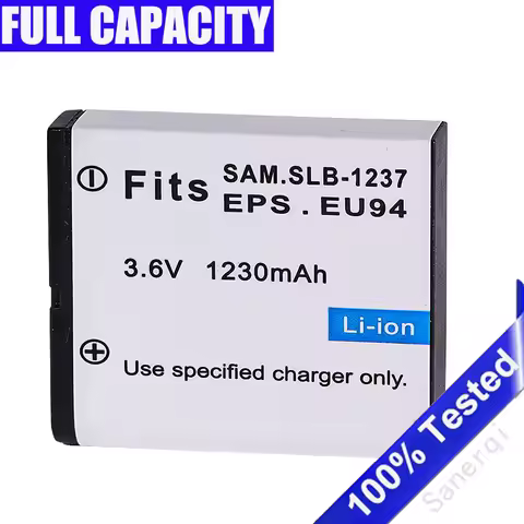 New SLB-1237 Camera Battery For Samsung Digimax L55 L55W L85 1230 mAh Epson EU-94 Sigma BP-31 DP2 DP
