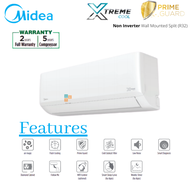 MIDEA MSAG Xtreme Cool R32 1.5HP Non-Inverter Ionizer Aircond